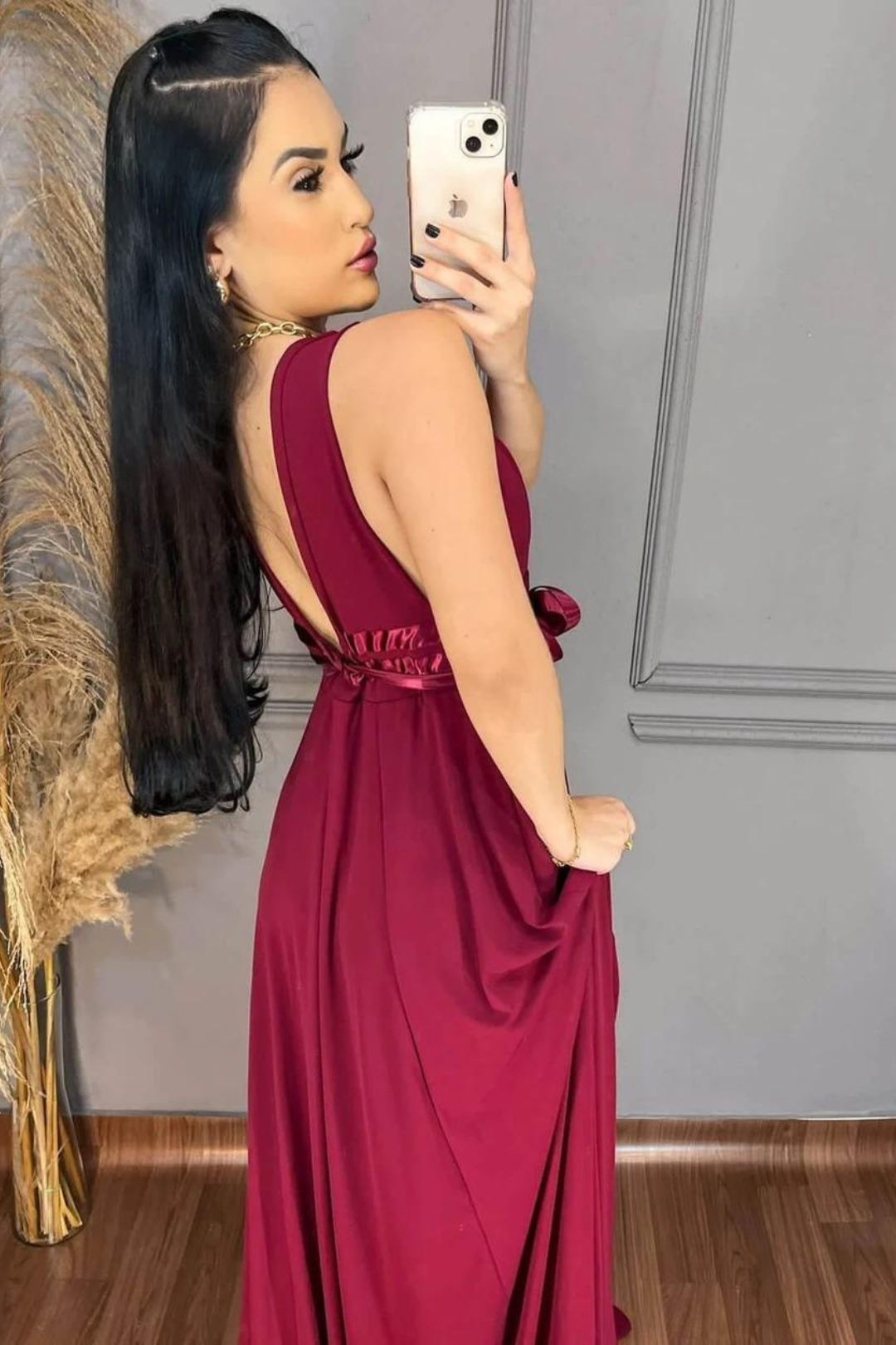 Vestido Marsala Ref:2626