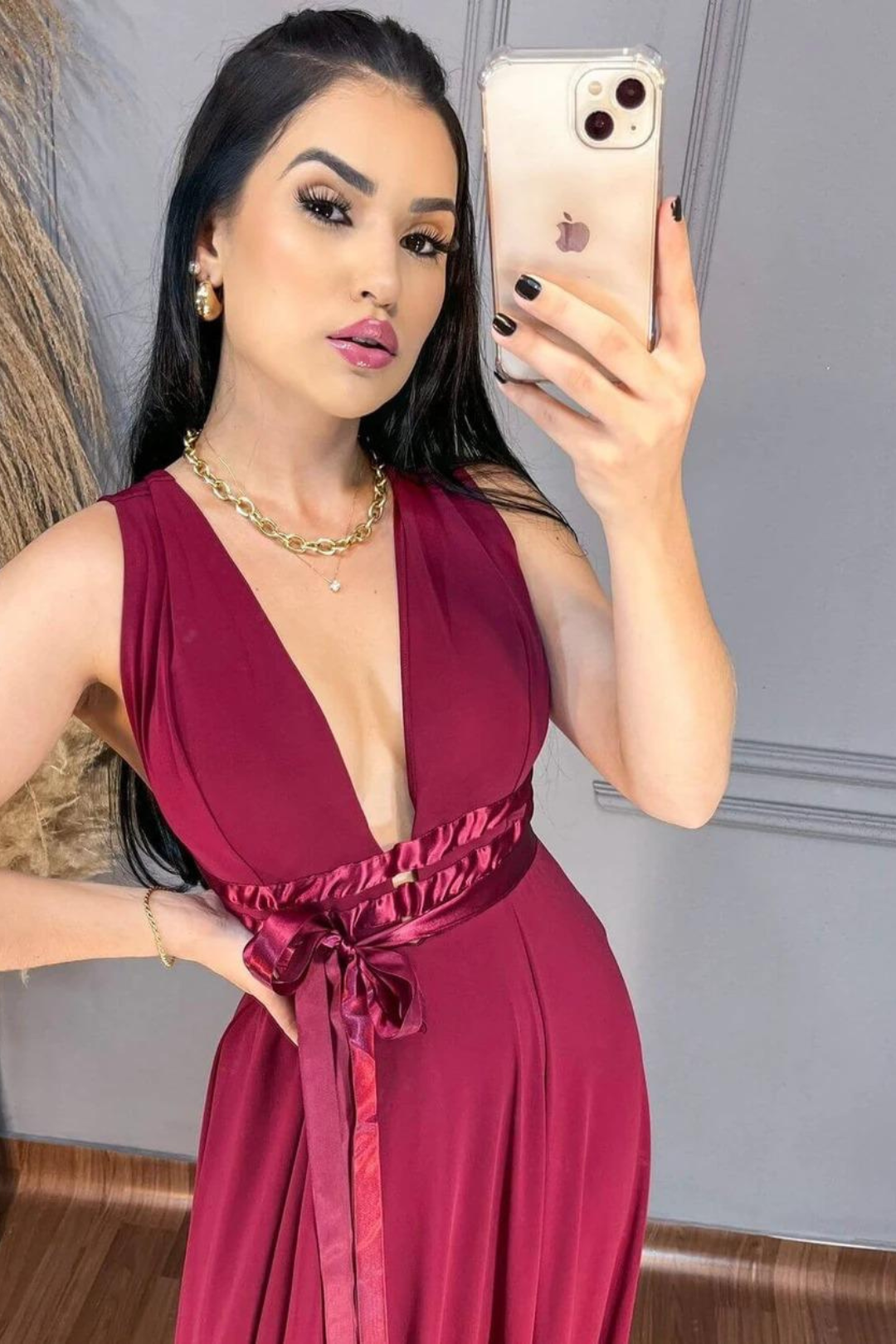Vestido Marsala Ref:2626